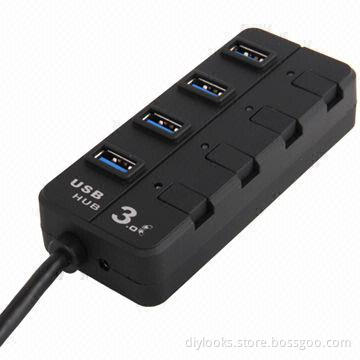 Computer game controller, 4-port USB3.0 super speed HUB with LED indication and switch